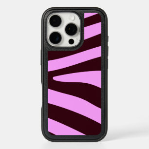 Brown and Pink Zebra Print iPhone 16 Pro Case