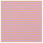 [ Thumbnail: Brown and Plum Colored Lined/Striped Pattern Fabric ]