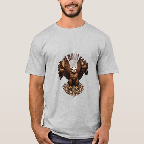 Brown and Proud Mexican Eagle Banner T_Shirt Desi