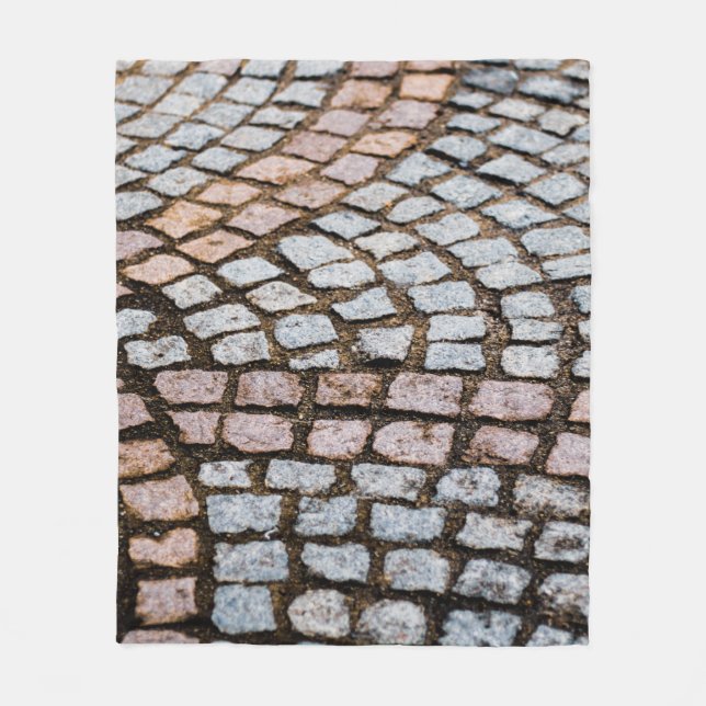 Brown and red bricks fleece blanket (Front)