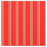 [ Thumbnail: Brown and Red Lines/Stripes Pattern Fabric ]