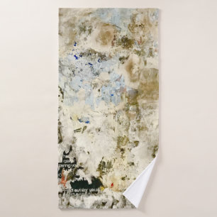 Brown and red wallpaper bath towel