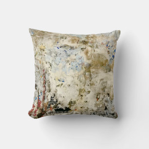 Brown and red wallpaper throw pillow