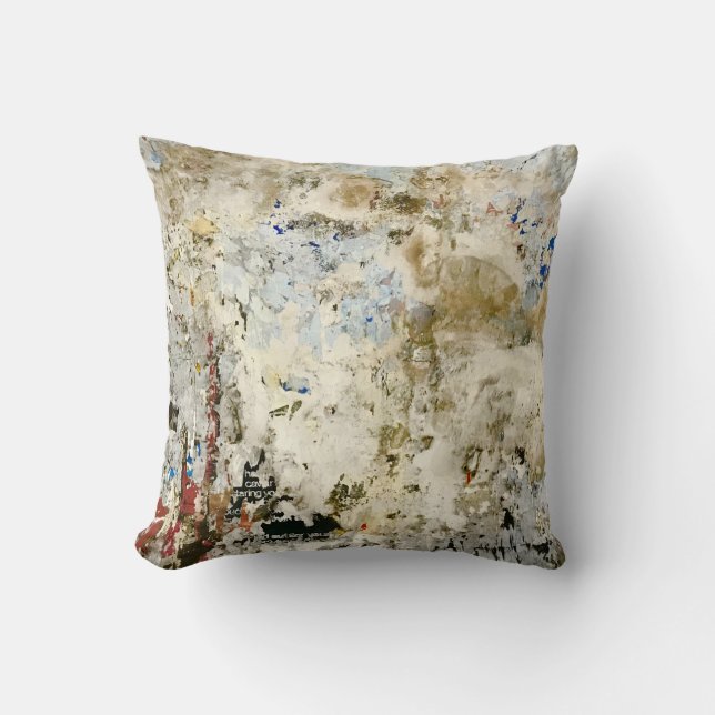 Brown and red wallpaper throw pillow (Front)