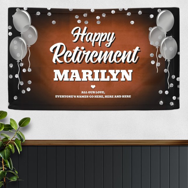 Brown and Silver Happy Retirement  Banner (Creator Uploaded)