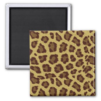 Brown And Tan Animal Fur Pattern Leopard Print Magnet by machomedesigns at Zazzle