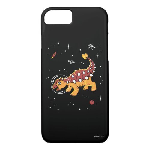 Brown And Tan Ankylosaurus Dinos In Space iPhone 87 Case