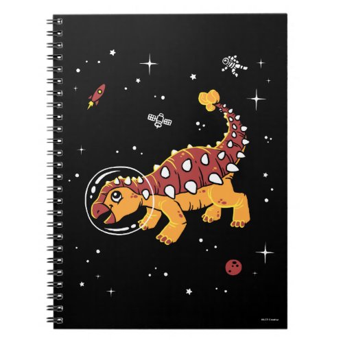 Brown And Tan Ankylosaurus Dinos In Space Notebook