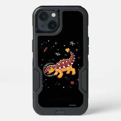 Brown And Tan Ankylosaurus Dinos In Space iPhone 13 Case