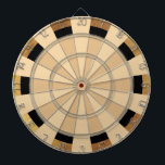 Brown and Tan Combo Regulation Dart Board<br><div class="desc">Regulation board in black and tan.  This is an awesome design that can be incorporated into any color scheme game room or barroom. The striking design distinguishes each area making it easy for the player to see exactly were to land each shot.</div>