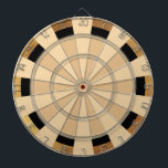 Brown and Tan Combo Regulation Dart Board<br><div class="desc">Regulation board in black and tan.  This is an awesome design that can be incorporated into any color scheme game room or barroom. The striking design distinguishes each area making it easy for the player to see exactly were to land each shot.</div>