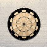 Brown and Tan Combo Stack Regulation Dart Board<br><div class="desc">Regulation board in black and tan.  This is an awesome design that can be incorporated into any color scheme game room or barroom. The striking design distinguishes each area making it easy for the player to see exactly were to land each shot.</div>