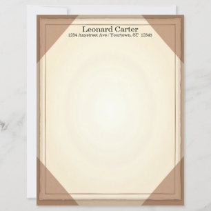 Brown and Tan Elegance Stationery Paper