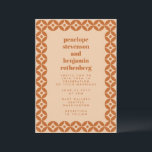 Brown and Tan Mid Mod Geometric Chic Wedding Invitation<br><div class="desc">Brown and Tan Mid Mod Geometric Chic Wedding Invitation</div>