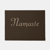 Brown and Tan Namaste Door Mat Doormat Yoga (Front)