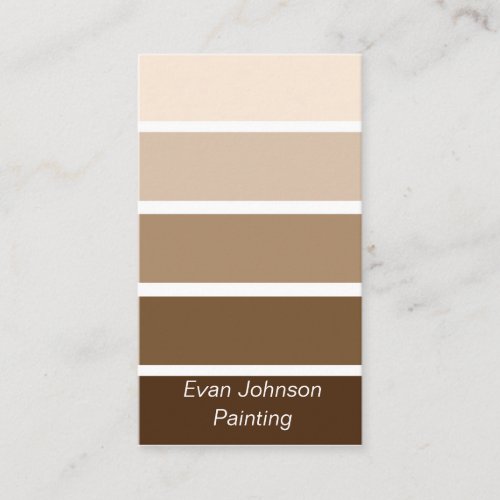 Brown and Tan Paint Samples Business Card