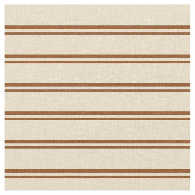 Brown and Tan Pattern of Stripes Fabric (Close Up)