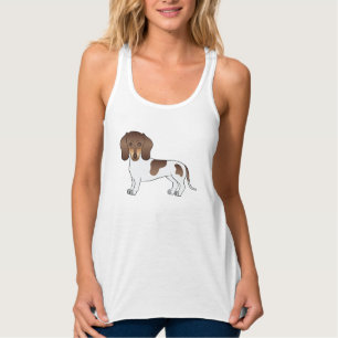 Brown And Tan Piebald Smooth Hair Dachshund Dog Tank Top