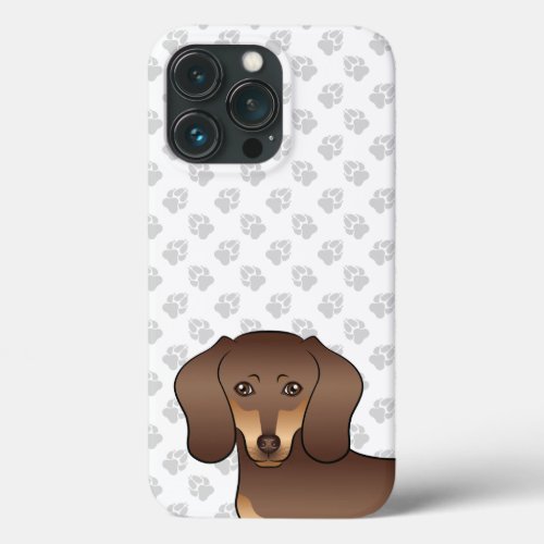 Brown And Tan Short Hair Dachshund Dog Head  Paws iPhone 13 Pro Case