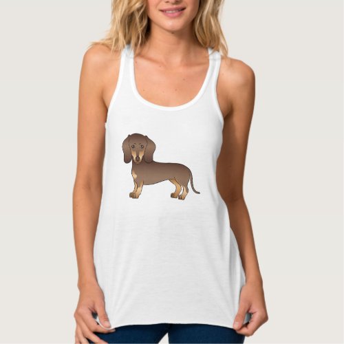 Brown And Tan Short Hair Dachshund Dog Standing Tank Top