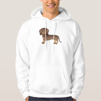 Brown And Tan Smooth Coat Dachshund Dog Drawing Hoodie
