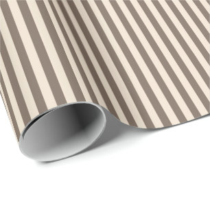 Brown and Tan Stripes Wrapping Paper