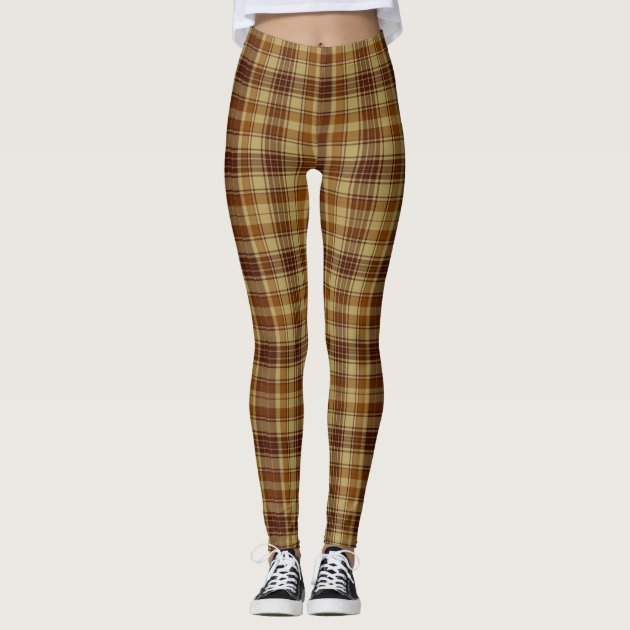 Tan on sale plaid leggings