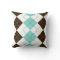 Brown and Teal Blue Checker Patterns