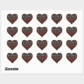 Brown and Turquoise Floral Heart Shaped Sticker (Sheet)