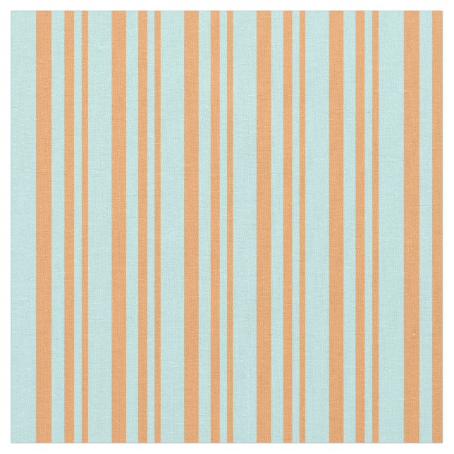Brown and Turquoise Stripes/Lines Pattern Fabric (Close Up)
