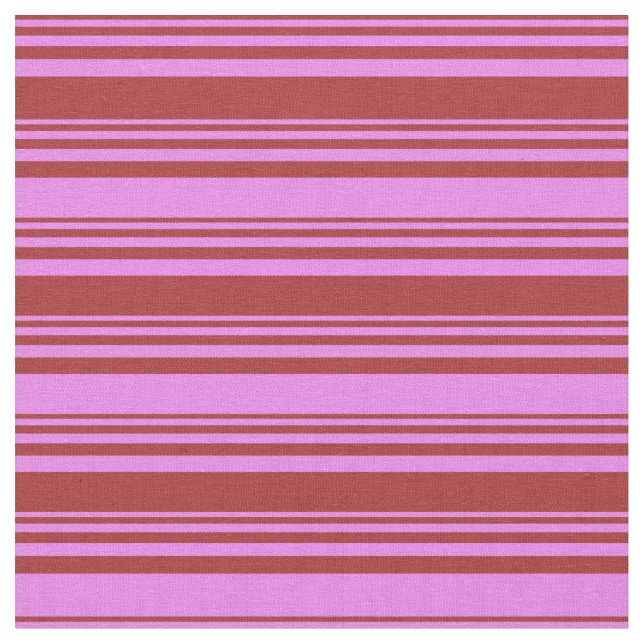 Brown and Violet Stripes Pattern Fabric (Close Up)