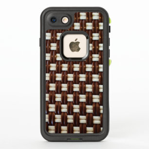 Brown and White Basket Weave