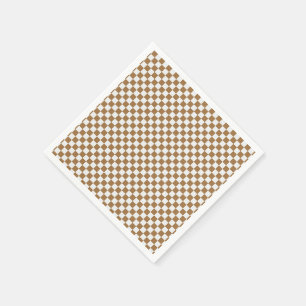 Brown and White Checkered Napkins