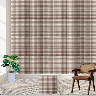 Brown and White Checkered Tile