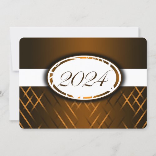 Brown and White Class of 2024 Invitations
