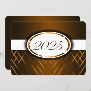 Brown and White Class of 2025 Party Invitation