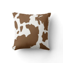Brown and White Cow Print