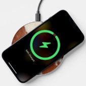 Brown and white cowhide texture wireless charger (Phone)