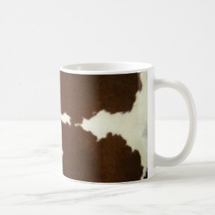Brown and White Cowhide Western Mug