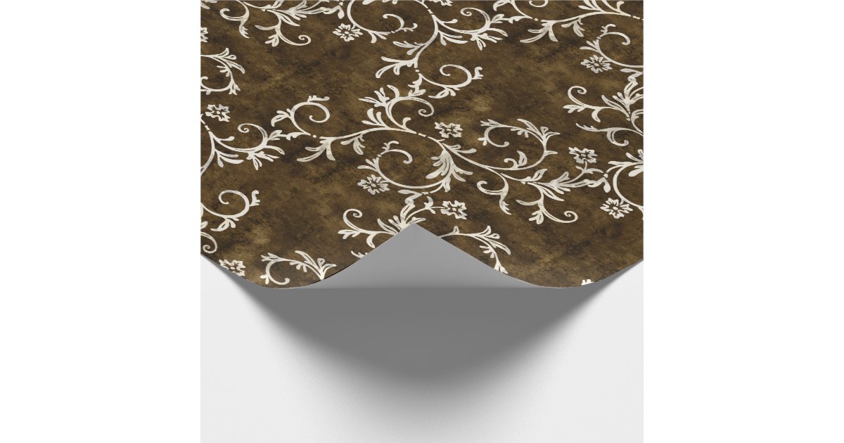 Pimpernel William Morris -Dark Brown Wrapping Paper