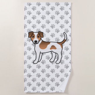 Brown And White Danish-Swedish Farmdog Cute Dog Beach Towel