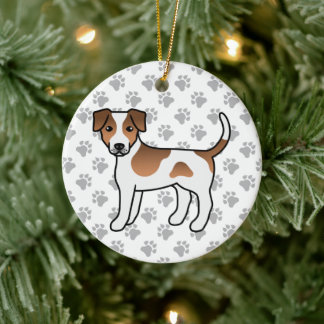 Brown And White Danish-Swedish Farmdog Cute Dog Ceramic Ornament