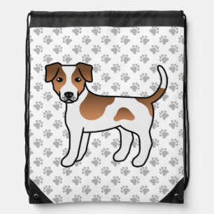 Brown And White Danish-Swedish Farmdog Cute Dog Drawstring Bag