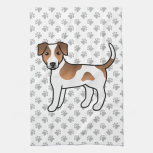 Brown And White Danish-Swedish Farmdog Cute Dog Kitchen Towel