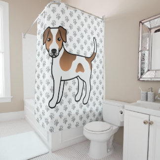 Brown And White Danish-Swedish Farmdog Cute Dog Shower Curtain