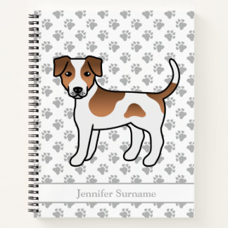 Brown And White Danish-Swedish Farmdog &amp; Name Notebook