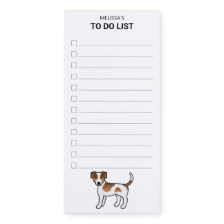 Brown And White Danish-Swedish Farmdog To Do List Magnetic Notepad