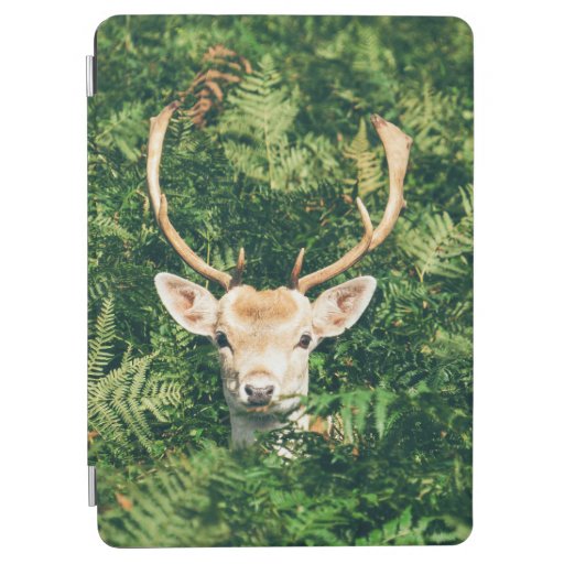 BROWN AND WHITE DEER SURROUNDED BY GREEN PLANTS iPad AIR COVER