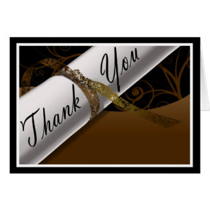 Brown and White Diploma