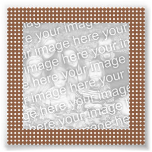 Brown and White Dots Frame Photo Print